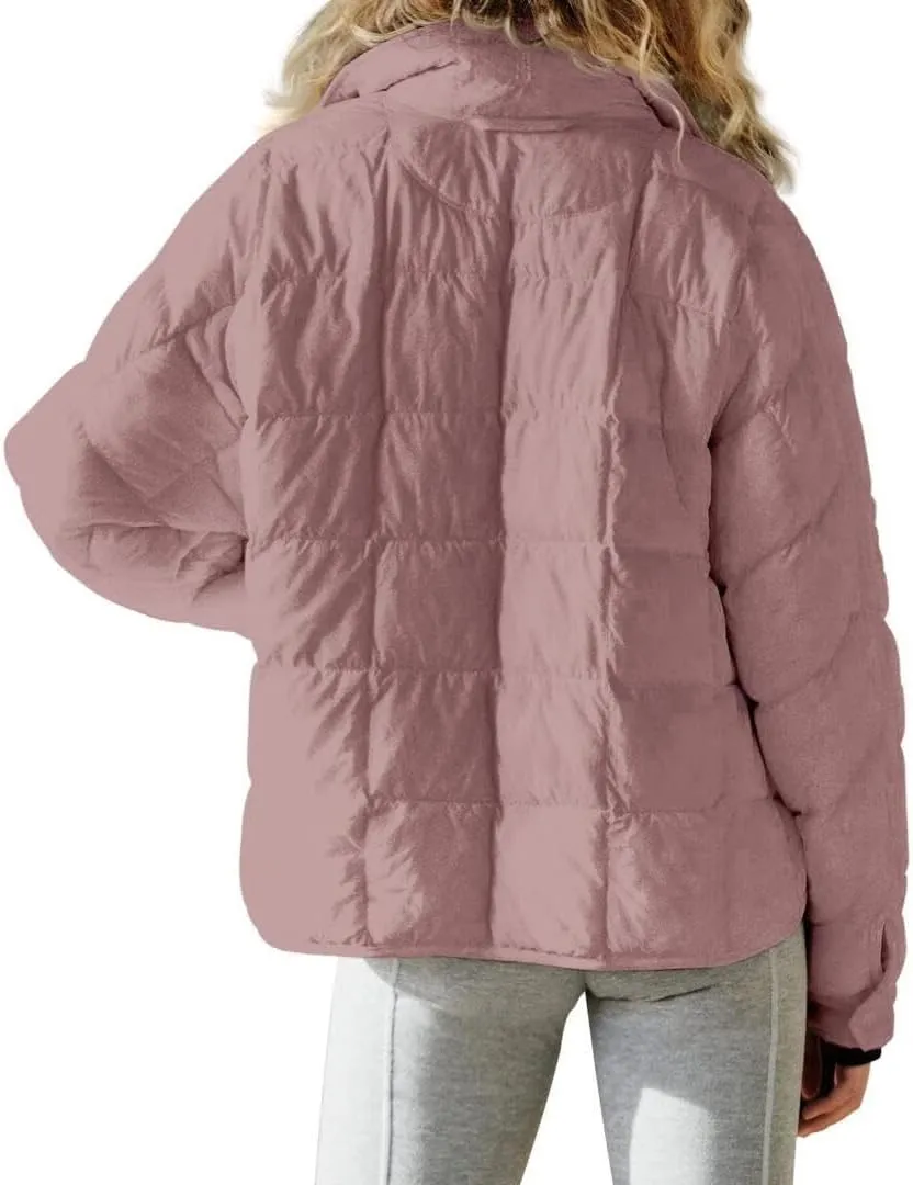 FMCHICO Womens Quilted Puffer Jacket Zip Up Lightweight Padded Coat Outwear