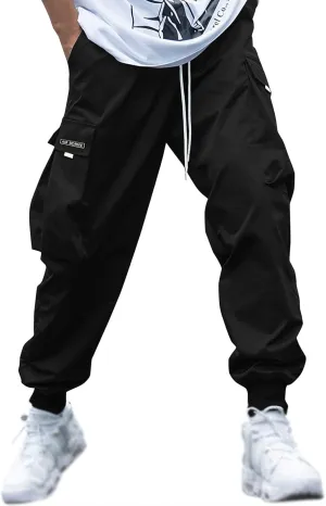 FZVYD Men's Baggy Cargo Pants Trendy Casual Parachute Pant Loose Fit Harem Joggers Relaxed Streetwear Joggers with Pockets
