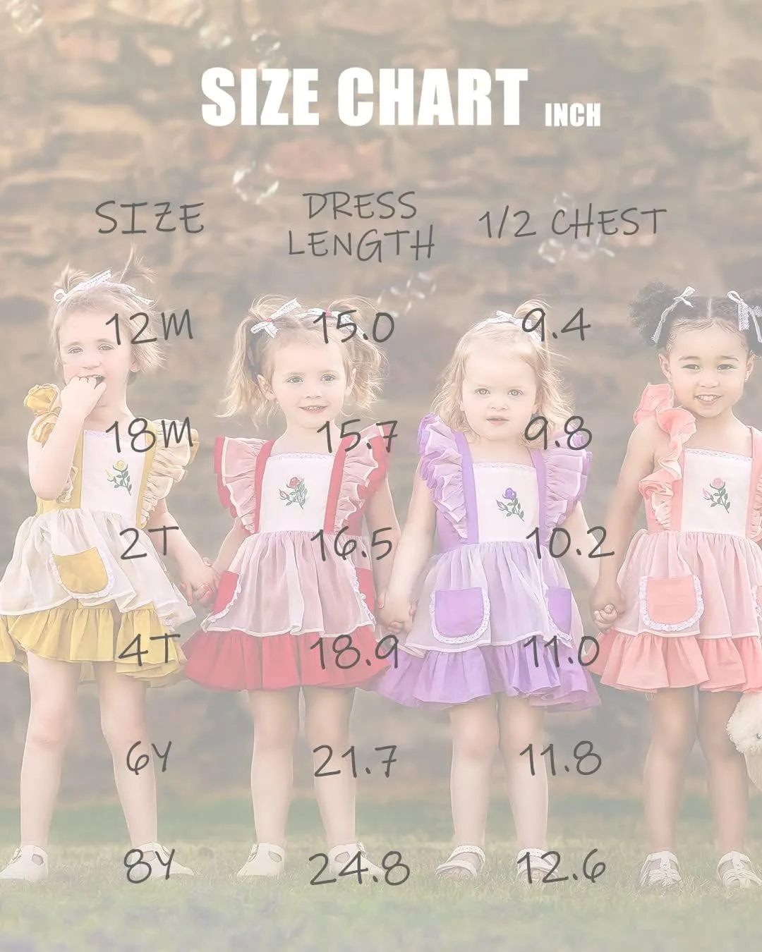 Girl Dress, Rose Embroidered Smocked Dress, Ruffle Sleeve Girl Frocks, Chiffon Kids Boutique Clothing