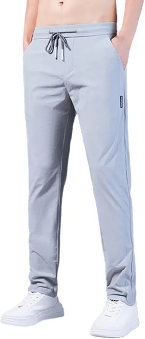 Glidepants for Men, Unisex Quick Dry Pull-On Stretch Pants, Glide Pants Mens, Solid Color Slim Fit Lightweight Pants