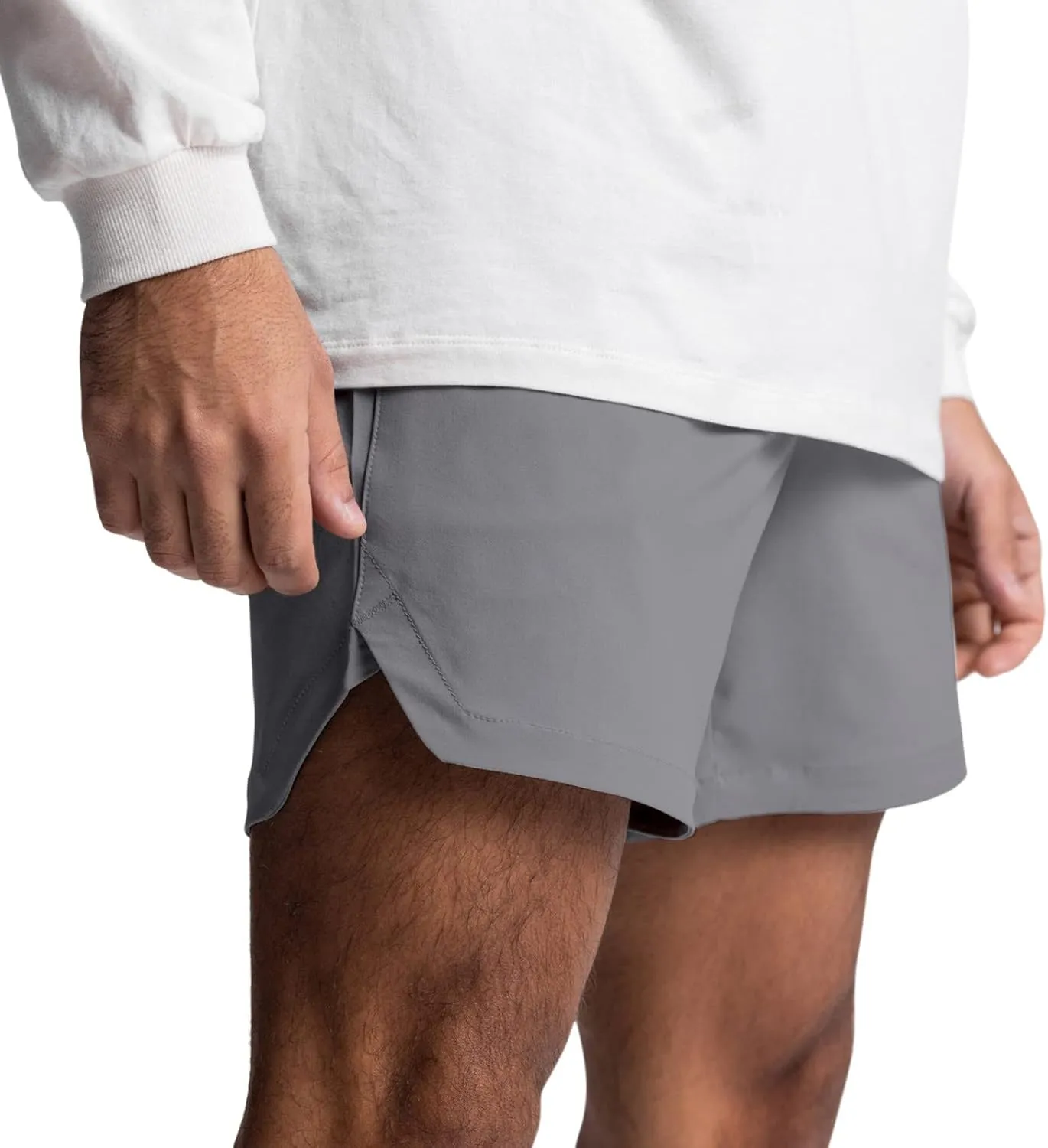 GOKKILRW Mens Athletic Gym Shorts Quick Dry Drawstring Workout Running Training Shorts Elastic Waist Summer Sports Shorts