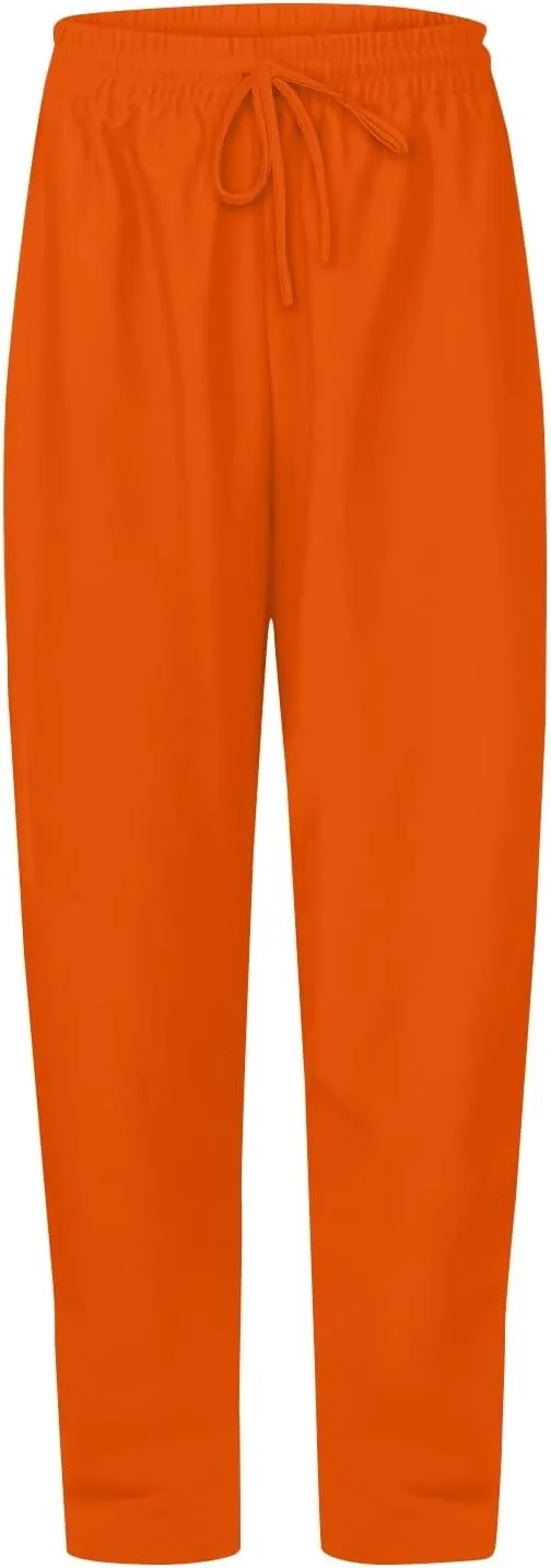 high Waisted Pants for Women Elastic Waist Straight Leg Sweatpants Pockets Solid Drawstring Comfy Loungewear Clothing