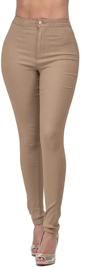 High Waisted Stretchy Skinny Jeans Women Classic Slim Fit Leggings Breathable Butt Lifting Denim Pants with Pockets