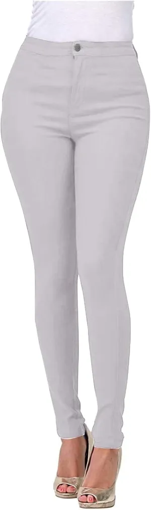 High Waisted Stretchy Skinny Jeans Women Classic Slim Fit Leggings Breathable Butt Lifting Denim Pants with Pockets