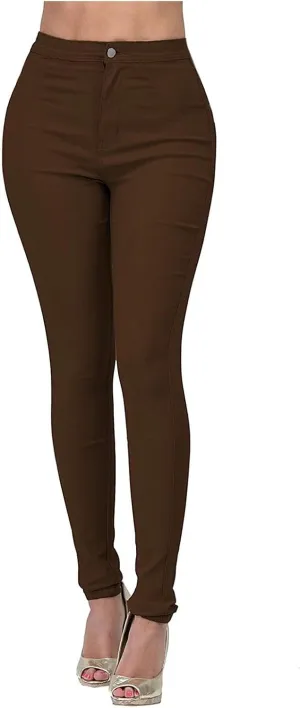 High Waisted Stretchy Skinny Jeans Women Classic Slim Fit Leggings Breathable Butt Lifting Denim Pants with Pockets