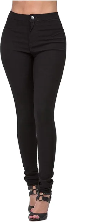 High Waisted Stretchy Skinny Jeans Women Classic Slim Fit Leggings Breathable Butt Lifting Denim Pants with Pockets