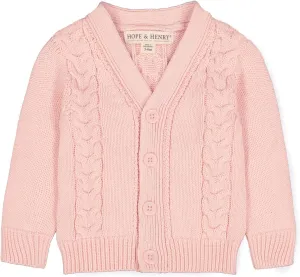 Hope & Henry Layette Cable Cardigan