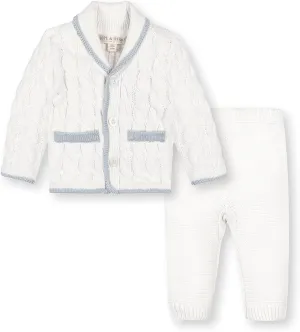 Hope & Henry Layette Long Sleeve Cardigan Sweater and Legging 2-Piece Set
