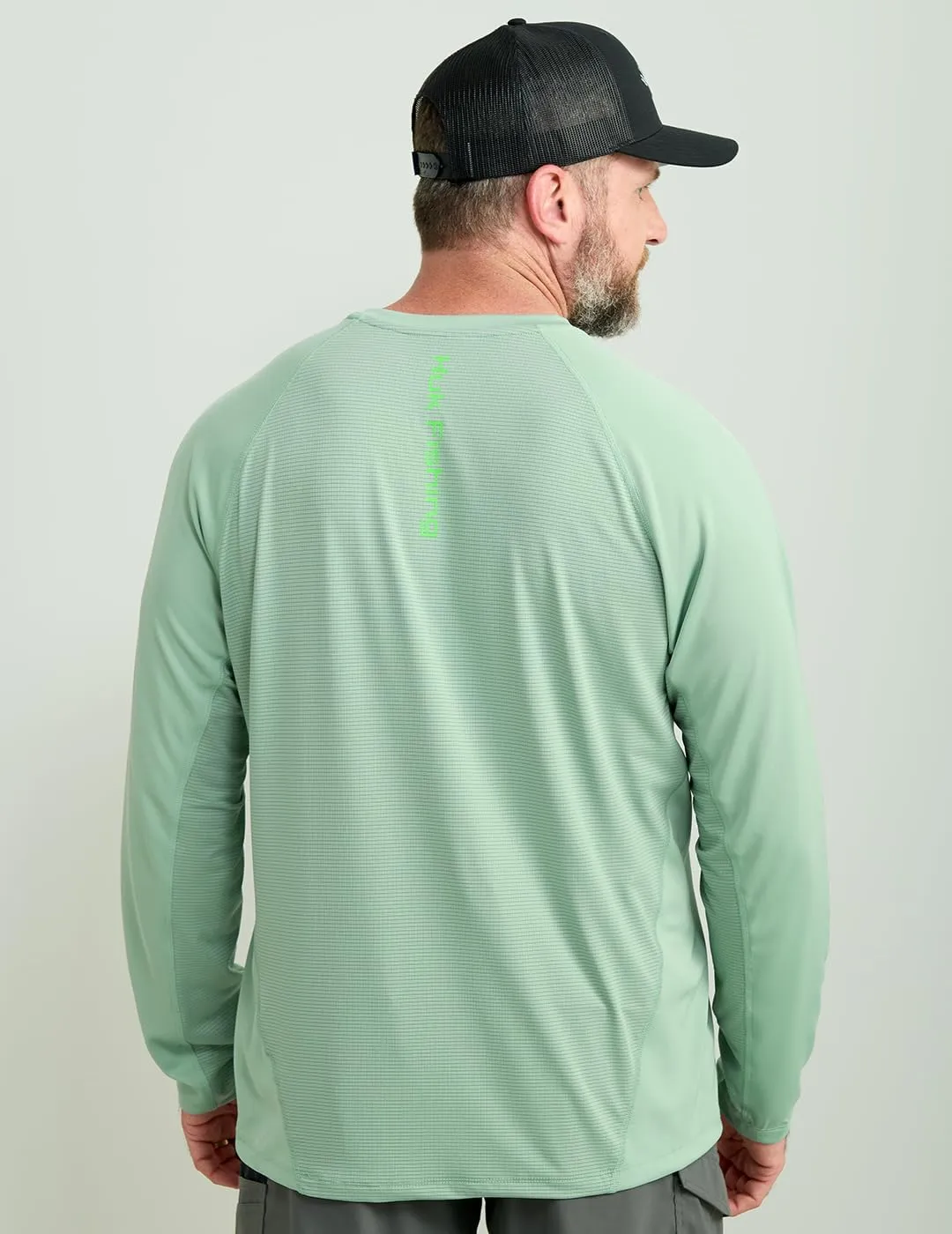 HUK Men's Icon Crew, Long-Sleeve Performance Fishing Shirt