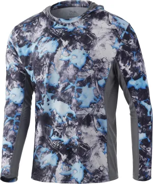 HUK Men's Icon X Camo Hoodie |UPF 50  Long-Sleeve Fishing Shirt