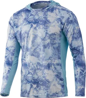 HUK Men's Icon X Camo Hoodie |UPF 50  Long-Sleeve Fishing Shirt