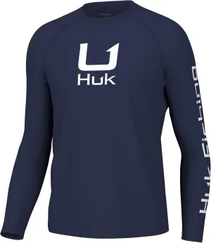 HUK Men's Icon X Crew, Long-Sleeve Performance Fishing Shirt