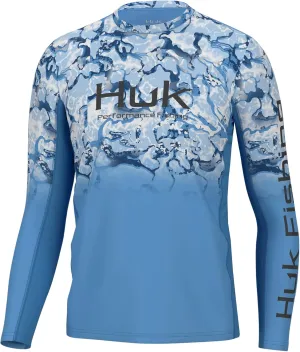 HUK Men's Icon X Crew, Long-Sleeve Performance Fishing Shirt