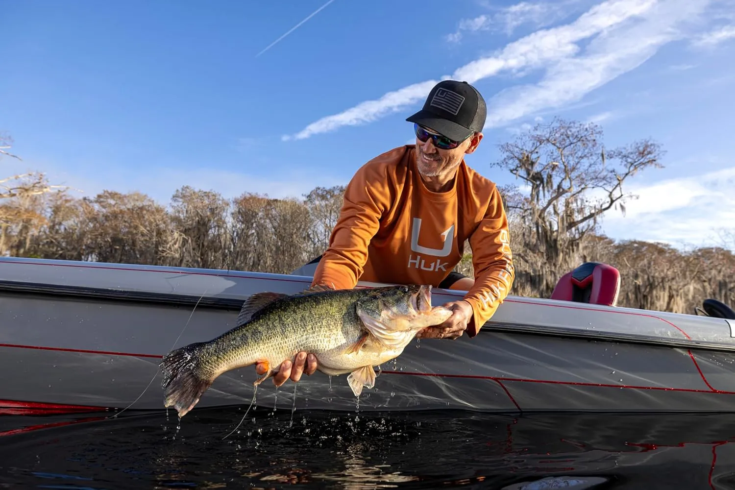 HUK Men's Icon X Crew, Long-Sleeve Performance Fishing Shirt