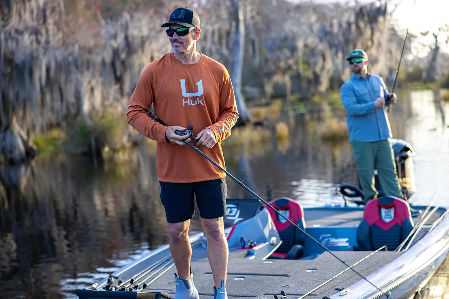 HUK Men's Icon X Crew, Long-Sleeve Performance Fishing Shirt