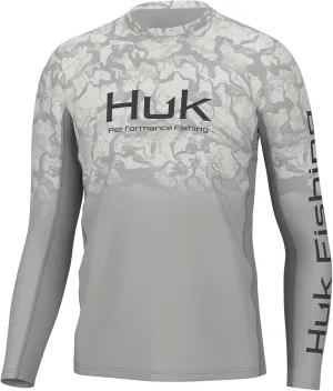 HUK Men's Icon X Crew, Long-Sleeve Performance Fishing Shirt