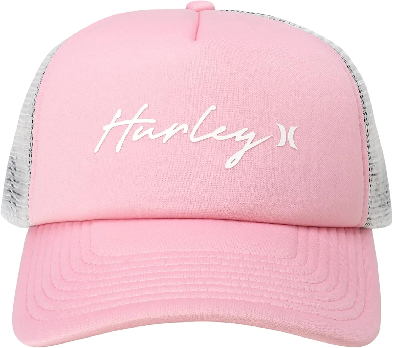Hurley Womens Trucker Hat - Curved Brim Lightweight Mesh Adjustable Snapback Summer Baseball Cap for Women