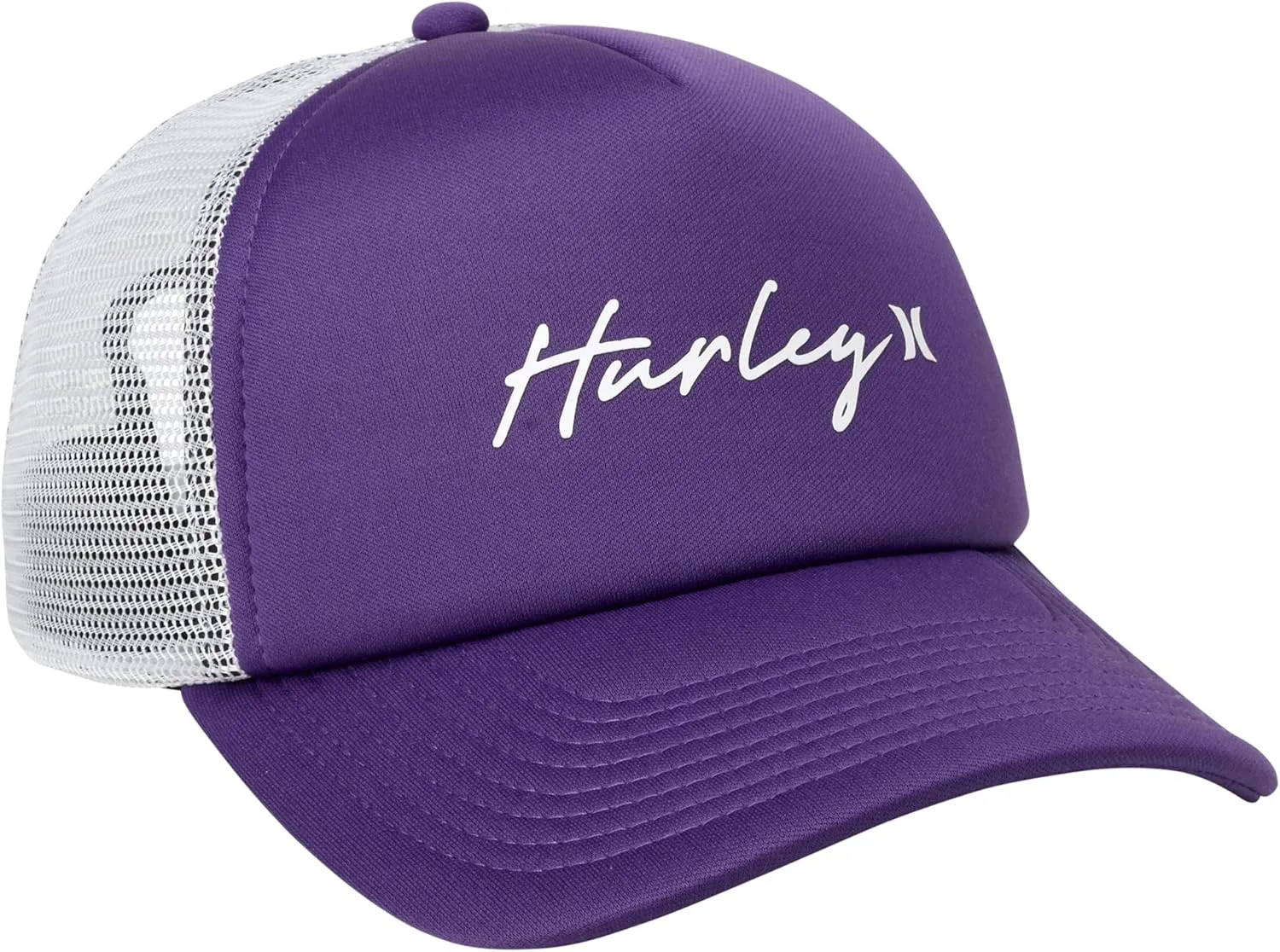 Hurley Womens Trucker Hat - Curved Brim Lightweight Mesh Adjustable Snapback Summer Baseball Cap for Women
