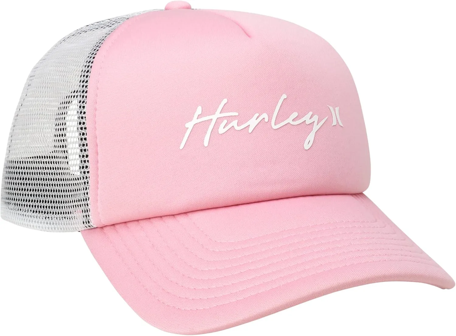 Hurley Womens Trucker Hat - Curved Brim Lightweight Mesh Adjustable Snapback Summer Baseball Cap for Women