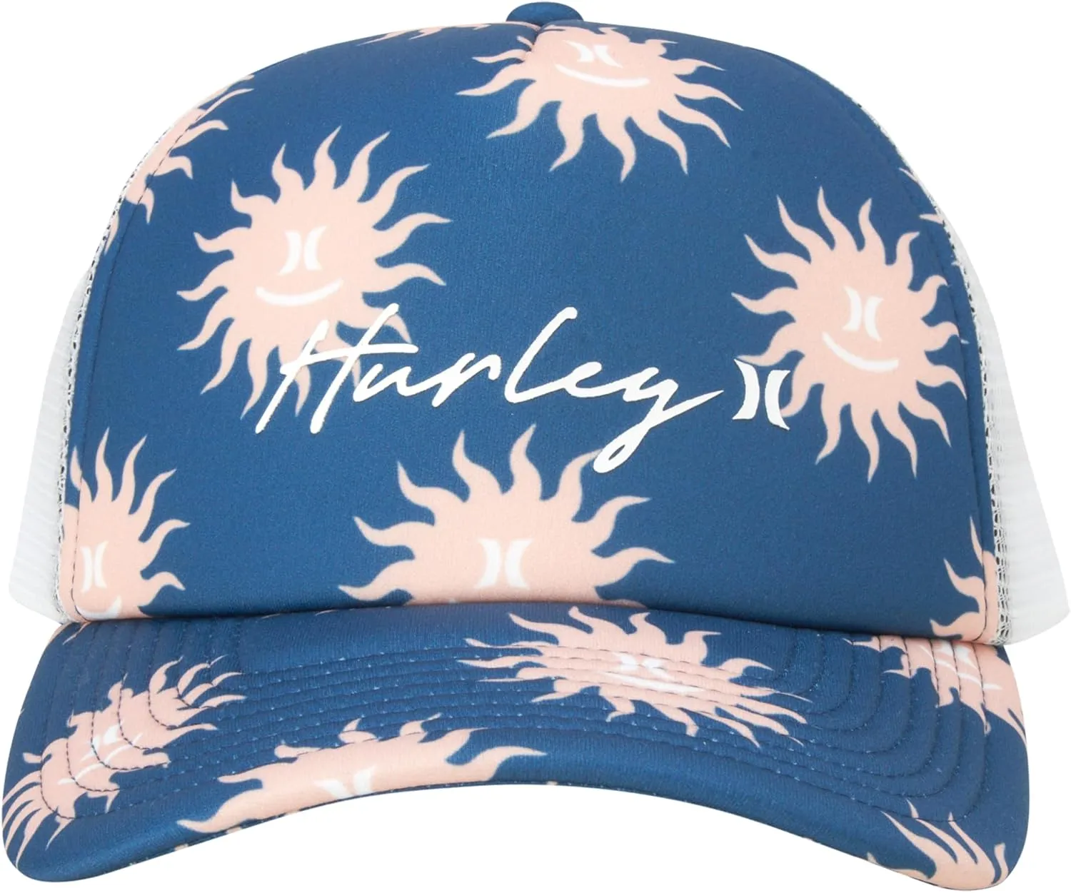 Hurley Womens Trucker Hat - Curved Brim Lightweight Mesh Adjustable Snapback Summer Baseball Cap for Women