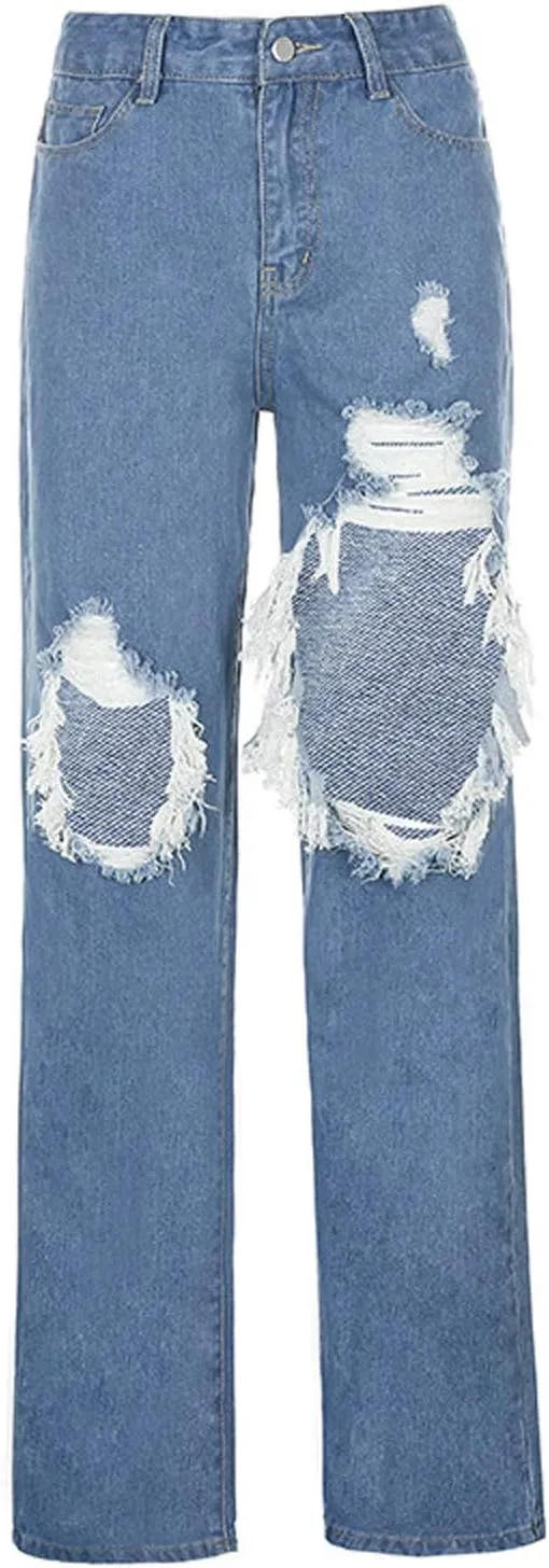Jeans for Women Trendy Bell Bottom Slit Hem Ankle Denim Pants Casual High Waisted Skinny Stretch Jeans