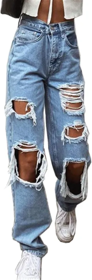 Jeans for Women Trendy Bell Bottom Slit Hem Ankle Denim Pants Casual High Waisted Skinny Stretch Jeans