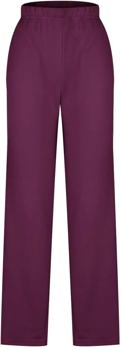 JOAU Women's Plus Size Loose Fit Elastic High Waist Pants Casual Straight Leg Baggy Trousers Soft Loungewear with Pockets