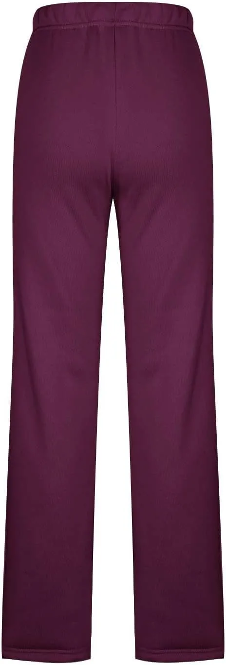 JOAU Women's Plus Size Loose Fit Elastic High Waist Pants Casual Straight Leg Baggy Trousers Soft Loungewear with Pockets