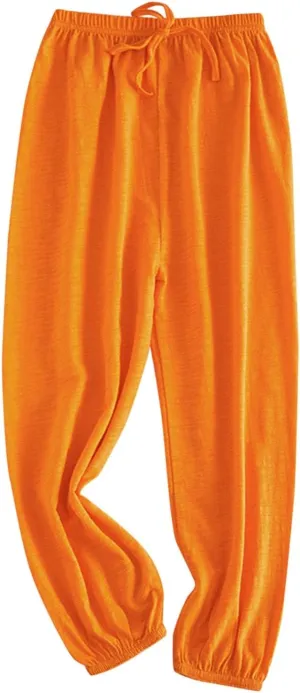 Kids Baggy Pants Toddler Straight Wide Leg Pants Loose Casual Joggers Boy Girl Cotton Solid Color Breathable Sweatpants