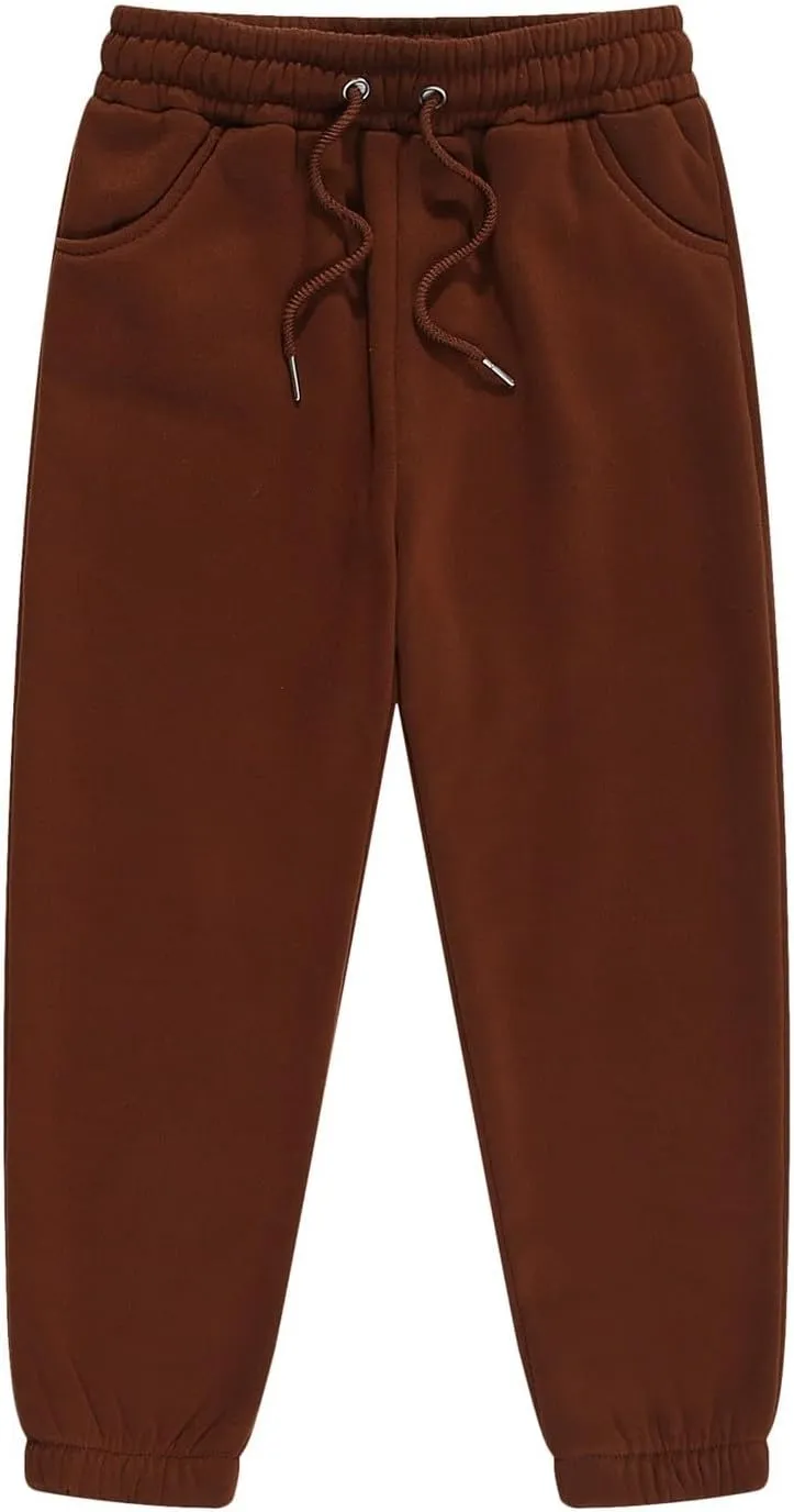 Kids Boys Girls Casual Sweatpants Athletic Joggers Solid Color Cotton Sport Active Pant Breathable Track Pants Clothes
