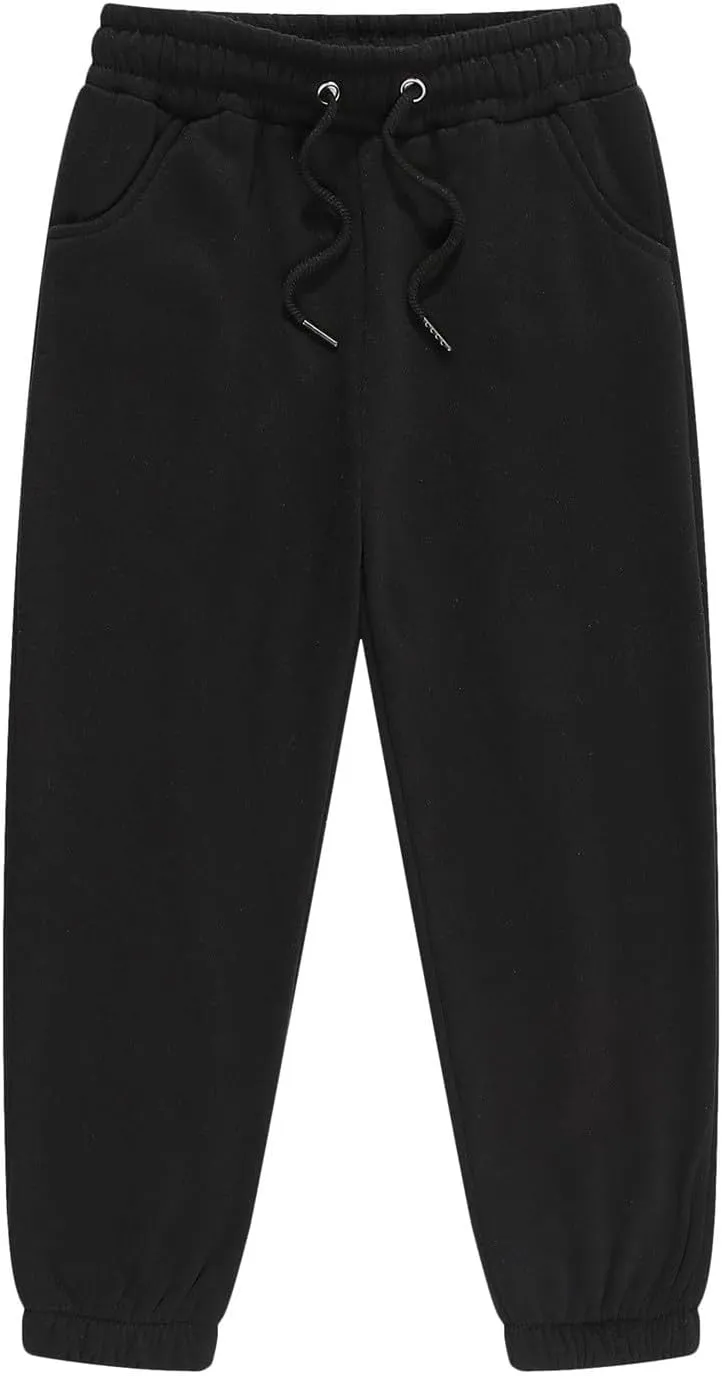 Kids Boys Girls Casual Sweatpants Athletic Joggers Solid Color Cotton Sport Active Pant Breathable Track Pants Clothes