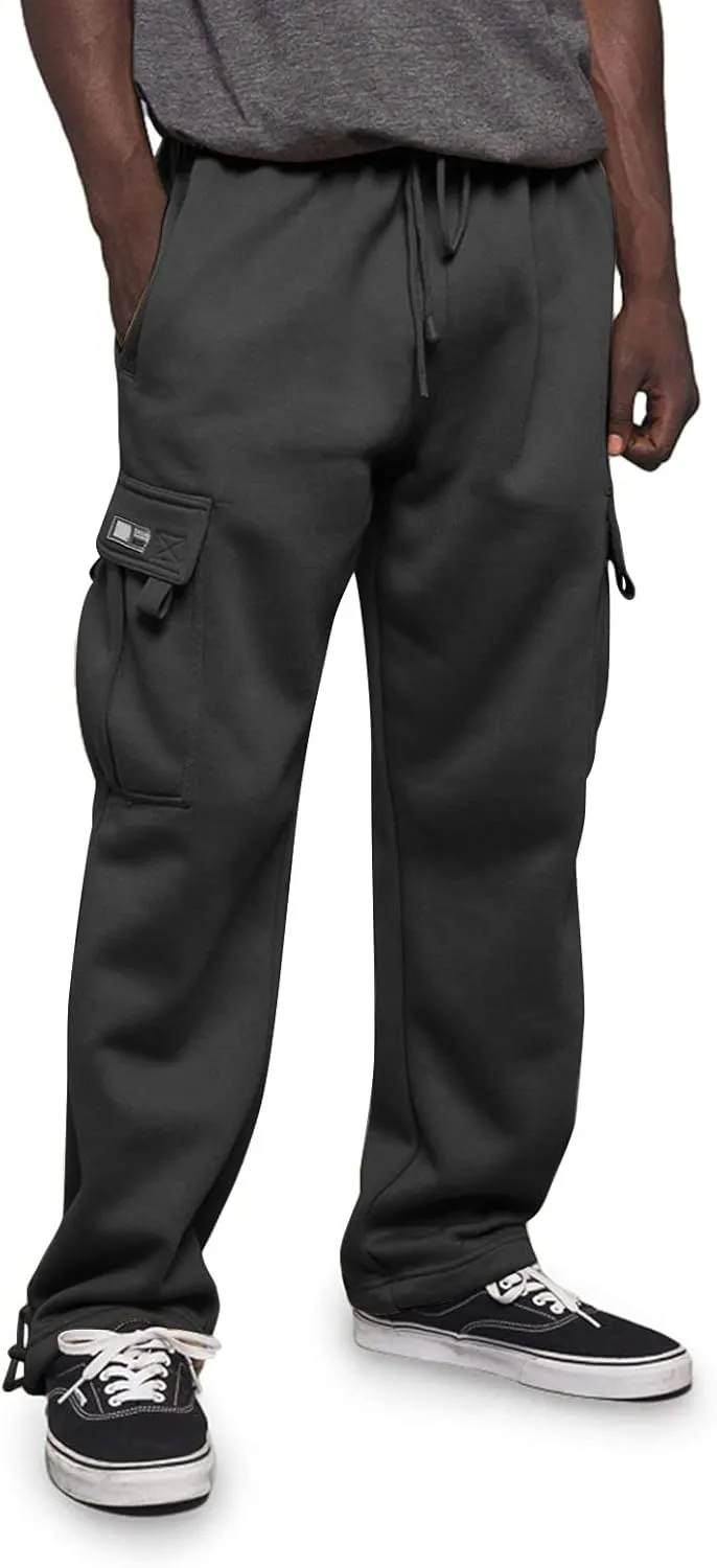 LCMTWX Mens Joggers Solid Pants Casual Jogging Sports Elastic with Pockets Men's Men's Pants Athletic Loose Fit
