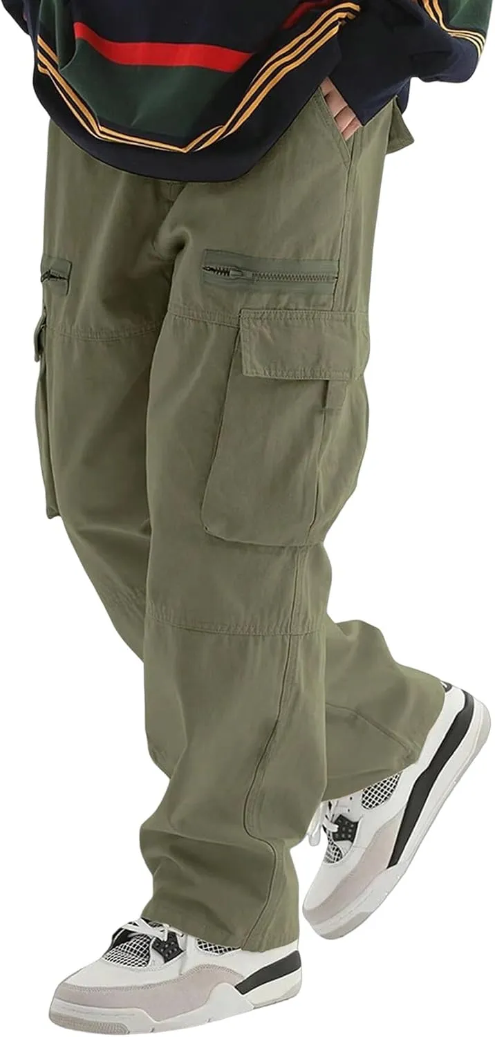 Lightweight Work Pants for Men Hiking Baggy Pants Quick Dry Tralve Fishing Tactical Pants with Pockets