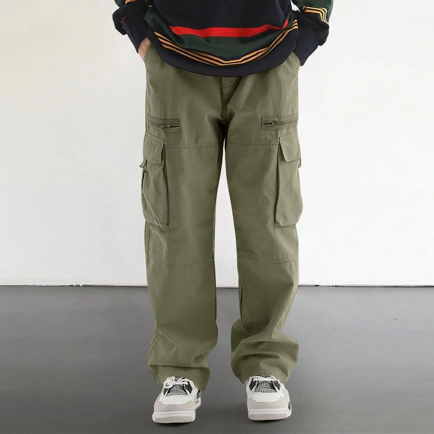 Lightweight Work Pants for Men Hiking Baggy Pants Quick Dry Tralve Fishing Tactical Pants with Pockets