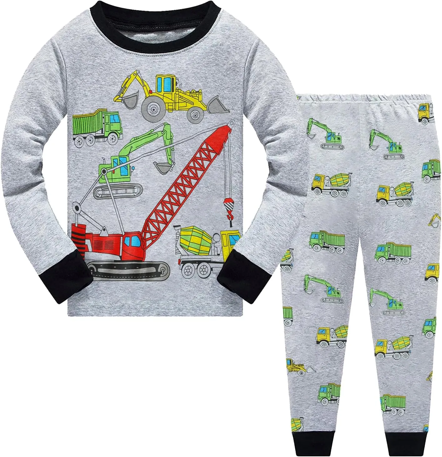 Little Hand Toddler Boys Pajamas Monster Truck Cotton Planets Sleepwear Pjs Sets Long Sleeve Excavator Jammies