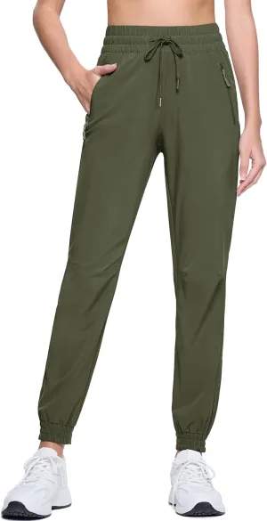 MAGCOMSEN Women's Hiking Pants Lightweight Quick Dry Athletic Running Joggers with Pockets Outdoor Travel Sweatpants