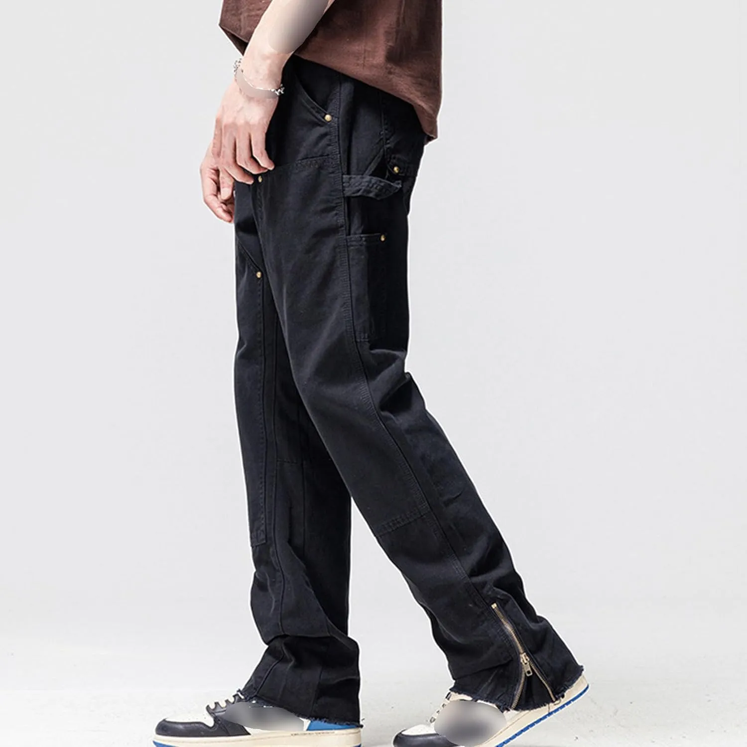 Maiyifu-GJ Men's Lightweight Hiking Cargo Pants Multi Pockets Athletic Joggers Sweatpants Casual Quick Drying Hiking Trousers