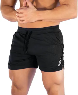MALAIDOG Men's 3 Inch Sports Running Shorts Bodybuilding Quick Dry Drawstring Elastic Waistband Activewear Shorts with Pocket