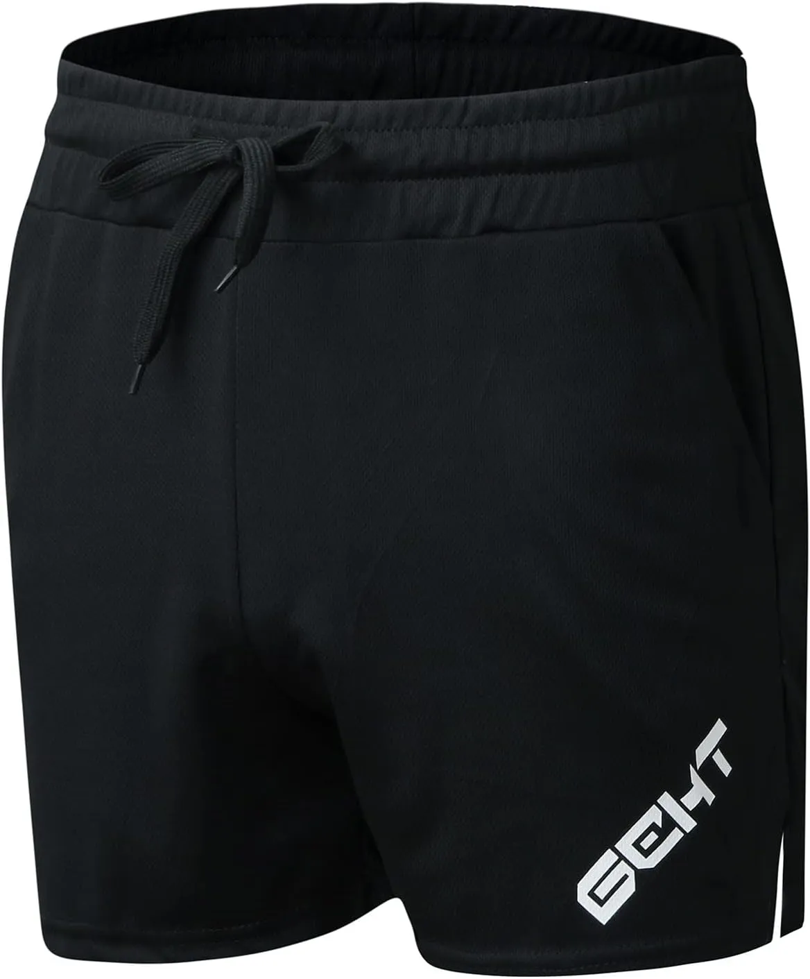 MALAIDOG Men's 3 Inch Sports Running Shorts Bodybuilding Quick Dry Drawstring Elastic Waistband Activewear Shorts with Pocket