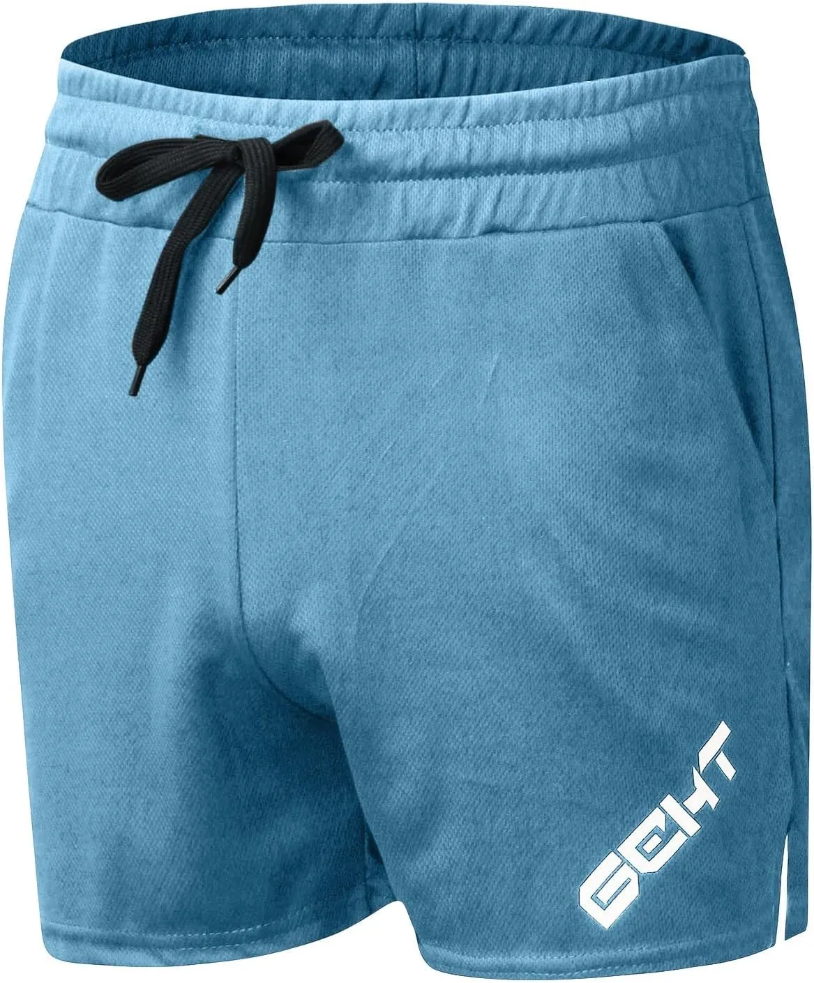 MALAIDOG Men's 3 Inch Sports Running Shorts Bodybuilding Quick Dry Drawstring Elastic Waistband Activewear Shorts with Pocket