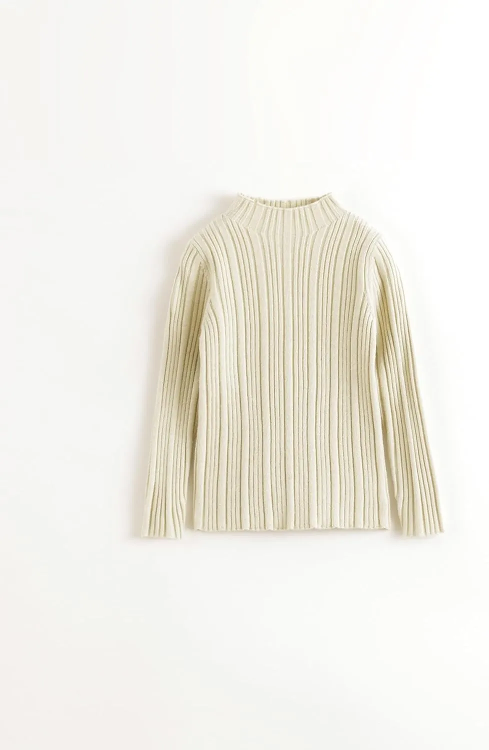 marc & janie Girls Micro Pleated Lace Half High Neck Bottom Shirt Slim Long Sleeve Peplum Soft Shirts Tops 241678