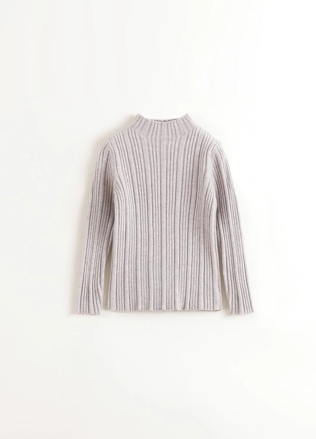 marc & janie Girls Micro Pleated Lace Half High Neck Bottom Shirt Slim Long Sleeve Peplum Soft Shirts Tops 241678