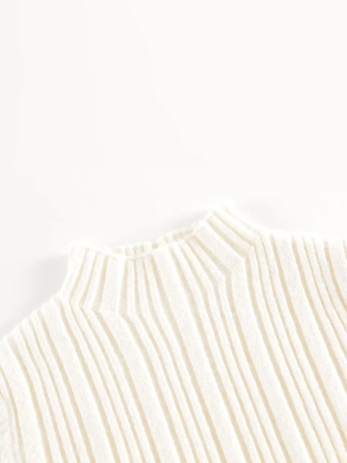 marc & janie Girls Micro Pleated Lace Half High Neck Bottom Shirt Slim Long Sleeve Peplum Soft Shirts Tops 241678