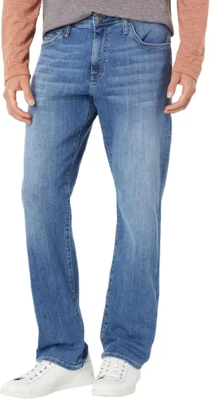 Mavi Matt Classic Men's Straight Leg Jeans, Mid-Rise Relaxed Fit Jeans for Men, Brushed Williamsburg, Medium Wash Blue Jeans, 30 x 32