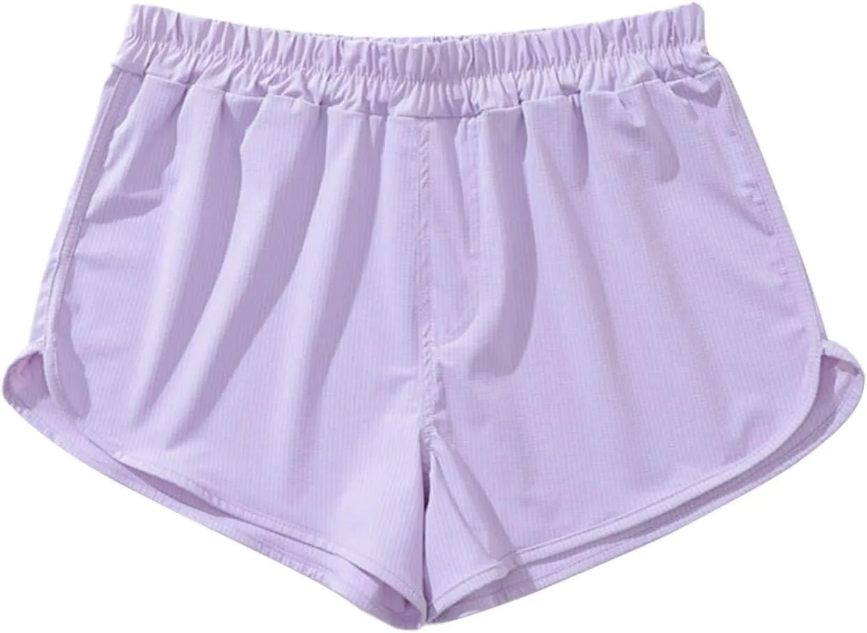 Men's Active Running Shorts Training Exercise Workout Shorts Quick Dry Gym Athletic Performance Shorts with Pockets
