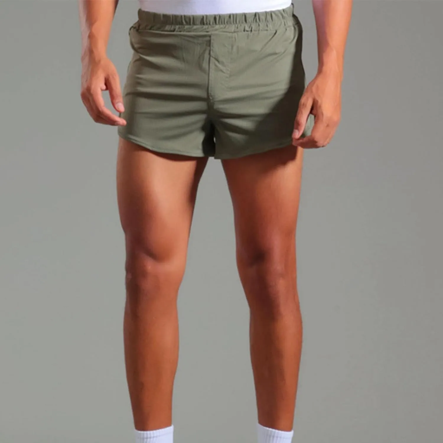 Men's Active Running Shorts Training Exercise Workout Shorts Quick Dry Gym Athletic Performance Shorts with Pockets