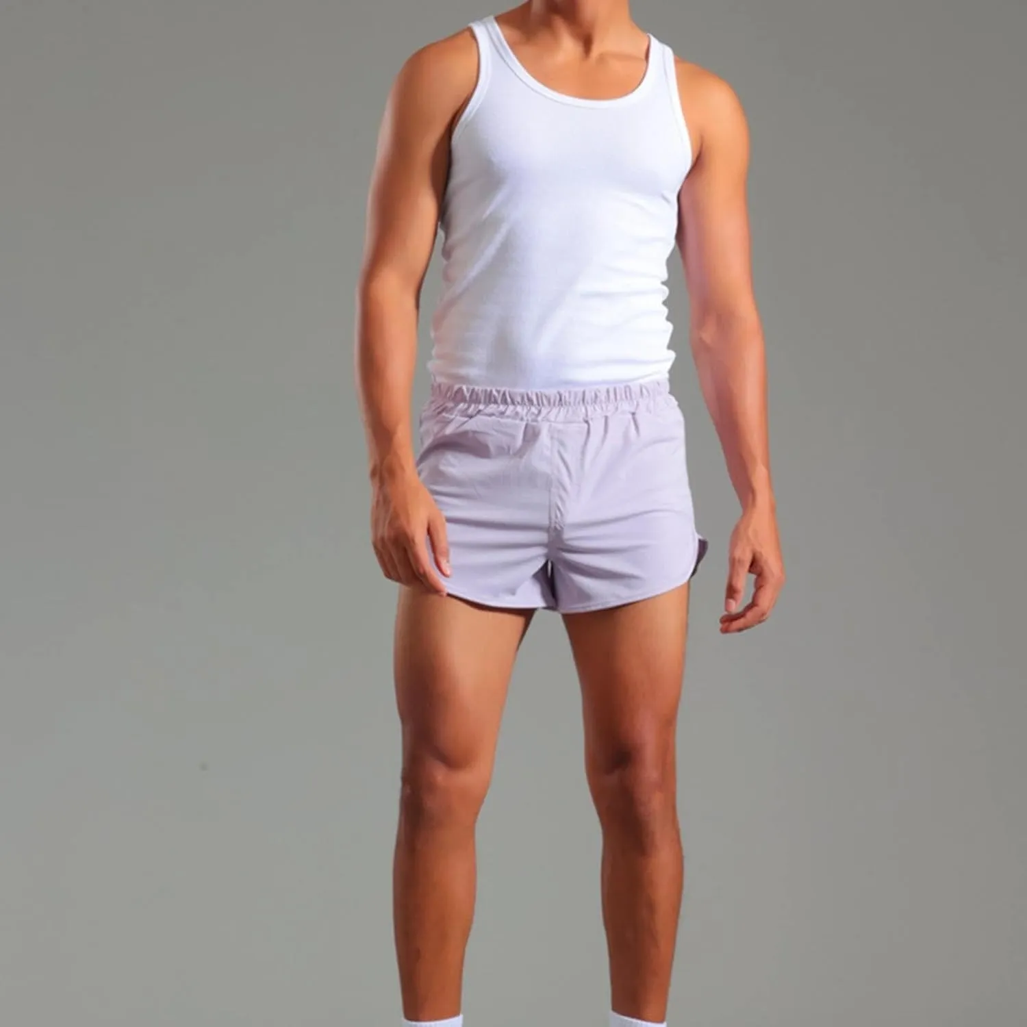 Men's Active Running Shorts Training Exercise Workout Shorts Quick Dry Gym Athletic Performance Shorts with Pockets