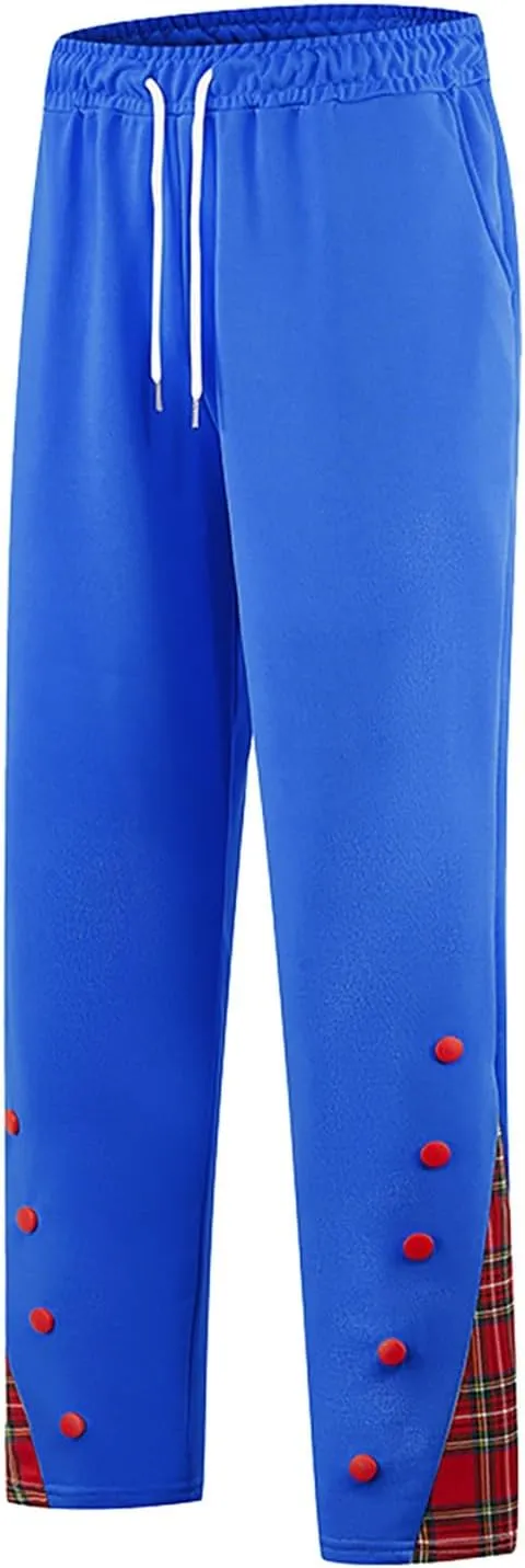 Men's Baggy Sweatpants Plus Size Elastic Waist Drawstring Wide Leg Casual Pants Fashion Breathable Joggers Trousers