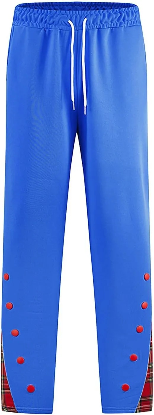 Men's Baggy Sweatpants Plus Size Elastic Waist Drawstring Wide Leg Casual Pants Fashion Breathable Joggers Trousers