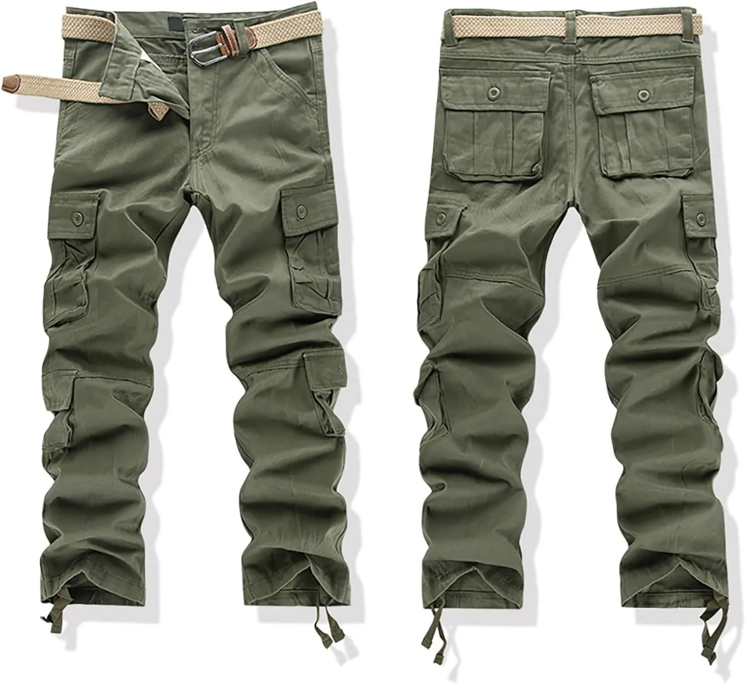 Men's Cargo Pants Cargo Trousers Hiking Pants 8 Pocket Plain Comfort Breathable Outdoor Daily Going Work Pants for Men